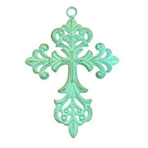 Metal Turquoise Cross